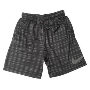 Nike Athletic Shorts Mens Size L Gray Dri-FIT Striped Elastic Waist Training